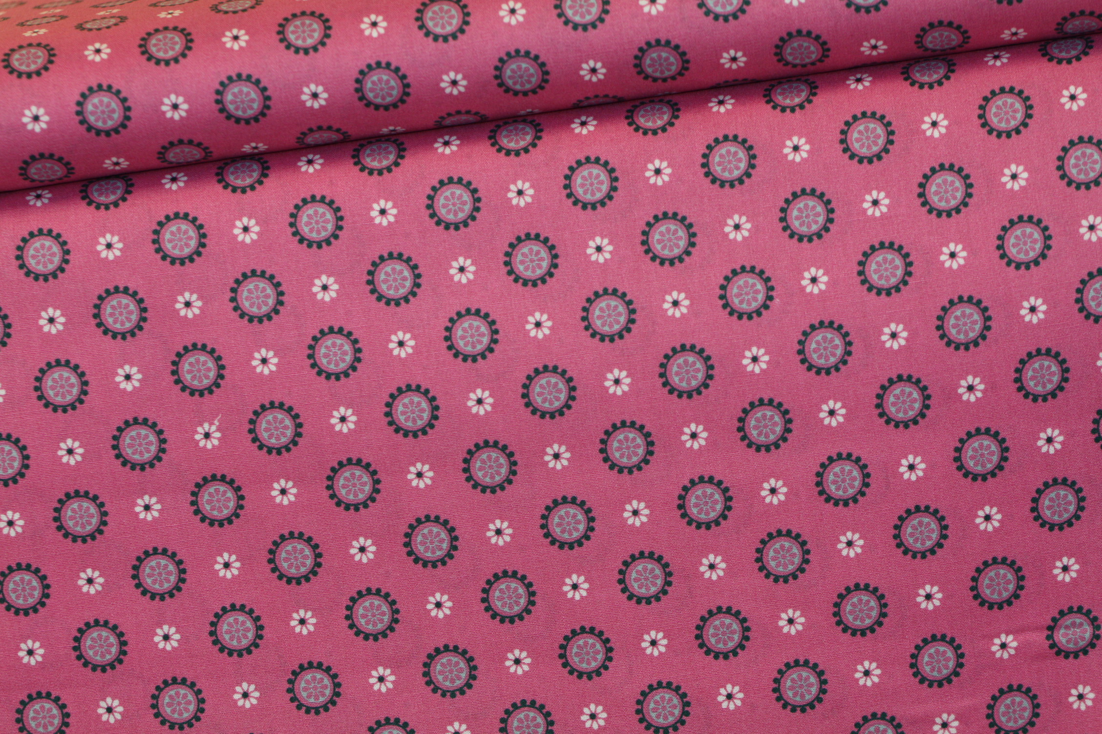 Stoffe By Irene Webware Baumwolle Kleine Blumen Pink